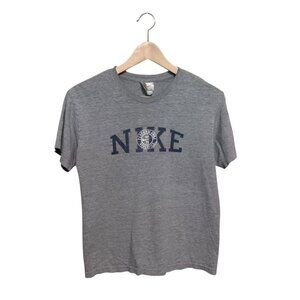 VTG Y2K Nike Women’s T-Shirt Gray‎ Nike Logo Short Sleeve 100% Cotton Sz M Gorp
